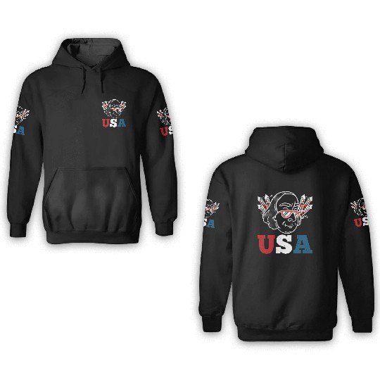 America Washington USA 4th Of July 3D Hoodies