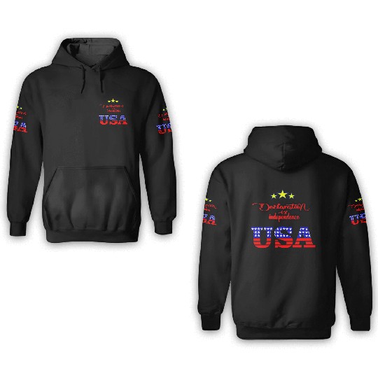 Declaration of Independence 1776- Independence Day 3D Hoodies