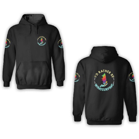 Windsurfing Board Sail Paddle Windsurfer 3D Hoodies