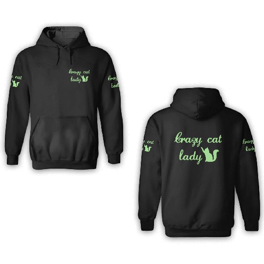 Crazy Cats LOVER Lady 3D Hoodies