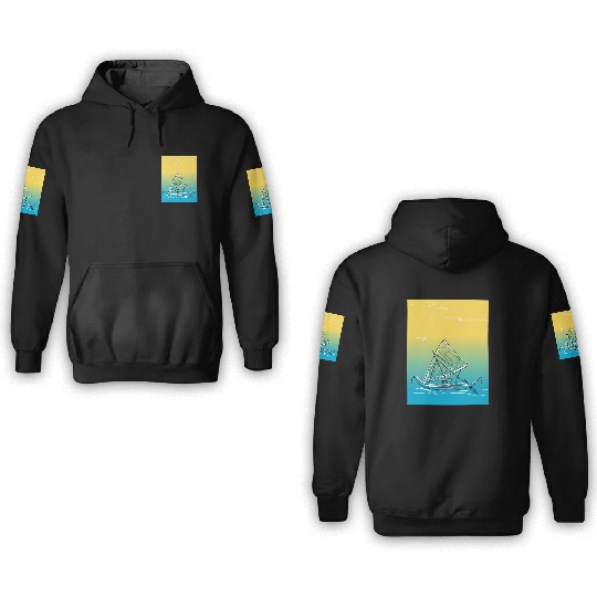 sailing canoe 3D Hoodies