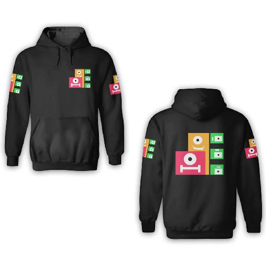 Alien Cubes - Friendly design 3D Hoodies