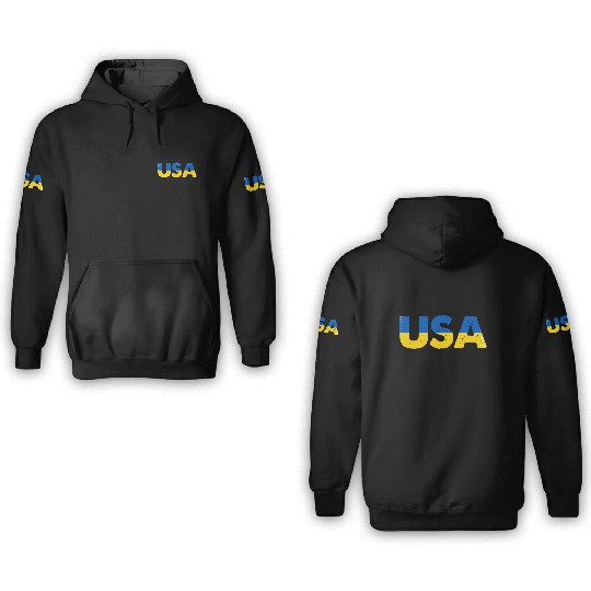 I Stand with Ukraine Ukraine Flag 3D Hoodies