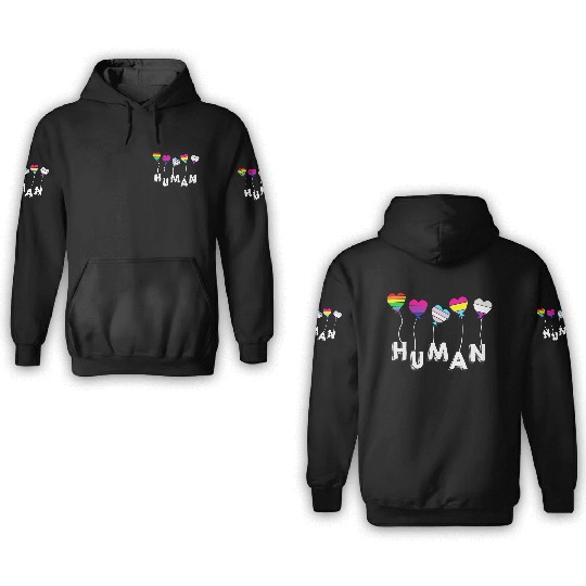 Human - Gay Lesbian Bisexual Transgender Pansexual 3D Hoodies