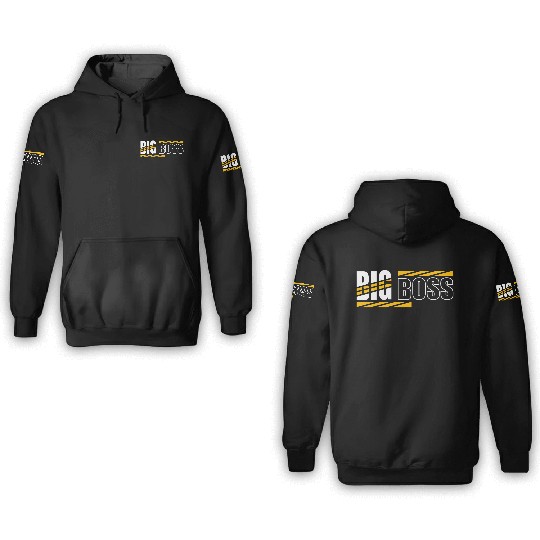 Big Boss typography 3D Hoodies
