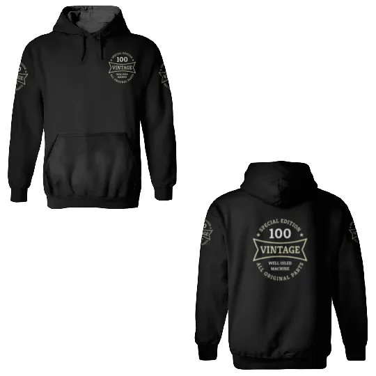 100 Year Old Born 1923 Vintage 100th Birthday Gift 3D Hoodies