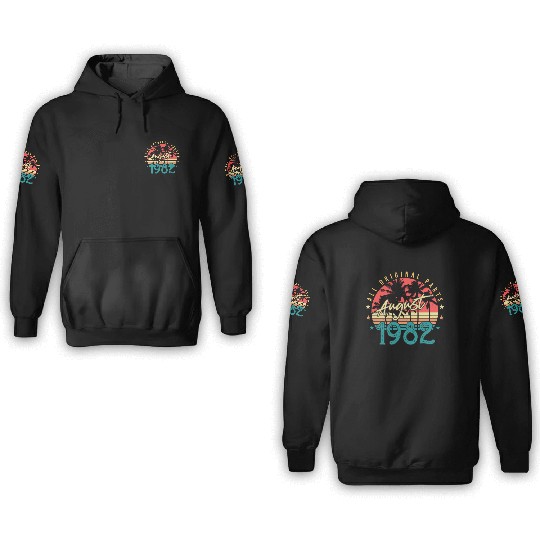40th Birthday Of August 1982 3D Hoodies