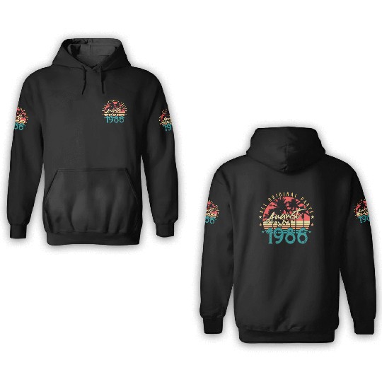 August 1986 Gift Idea 3D Hoodies