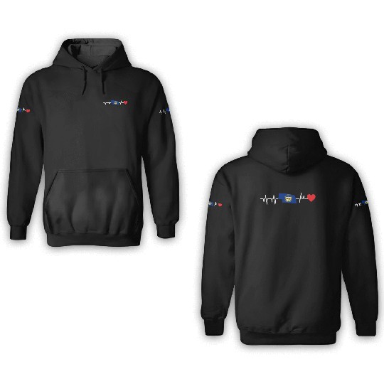 Nebraska Heartbeat Gift 3D Hoodies