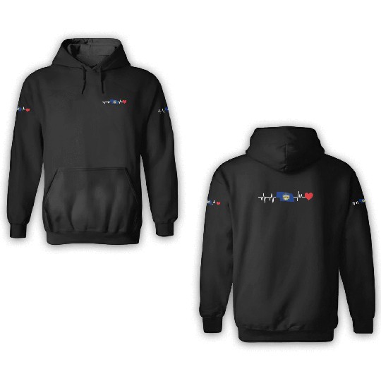 Nebraska Heartbeat Gift 3D Hoodies