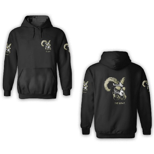 The Goat Bling Cool and Funny Music Animal with 3D Hoodies