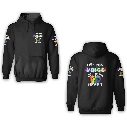Autism Teacher I Am Their Voice They Are My Heart 3D Hoodies