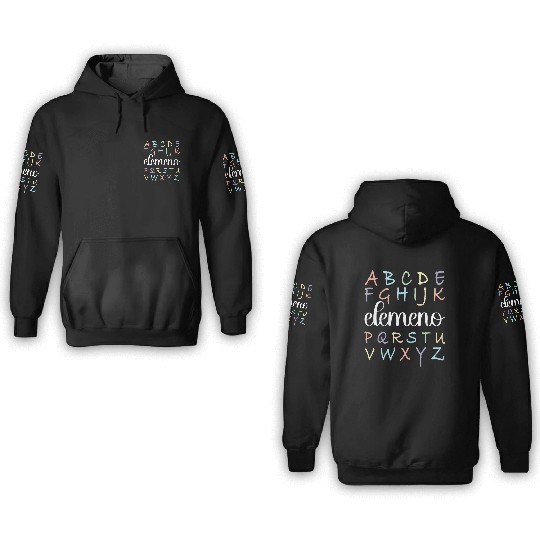 ABC Elemeno, Kindergarten Teacher, Teacher 3D Hoodies