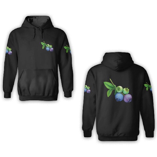 blueberries 3D Hoodies