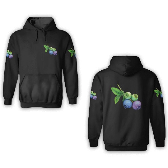 blueberries 3D Hoodies