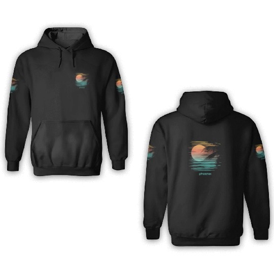 Artistic Phoenix Arizonna Palm Tree Vacation 3D Hoodies