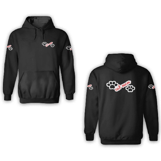 Cat Mom Funny design Classic 3D Hoodies