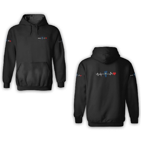 Vermont Heartbeat Gift 3D Hoodies