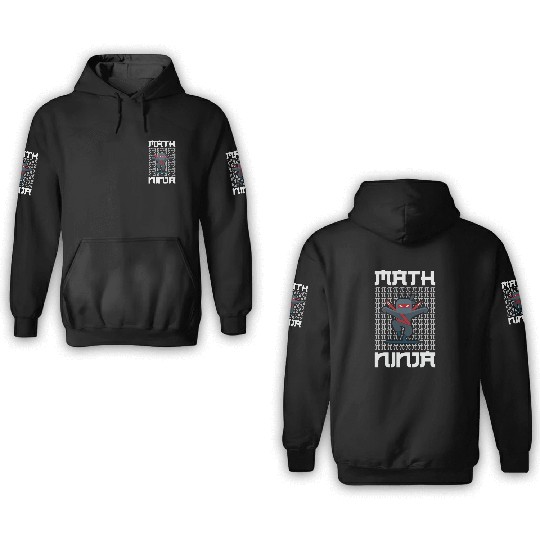Math Teacher Math Ninja 3D Hoodies