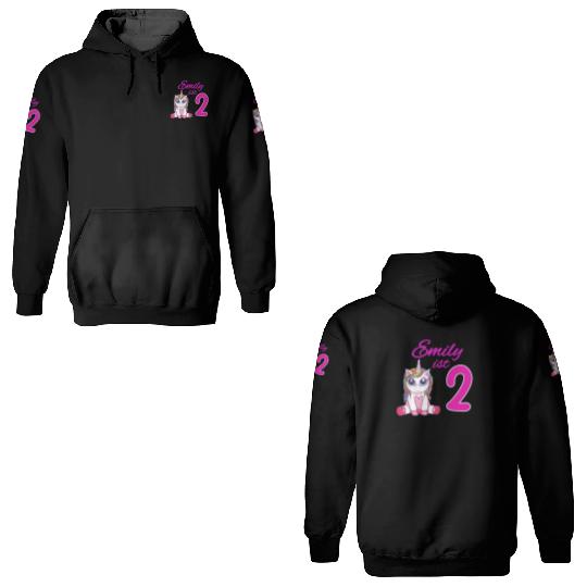 Children's Birthday Party 2 Years Girl Name Emily 3D Hoodies