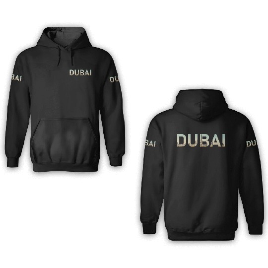 Dubai Desert Skyline United Arab Emirates UAE 3D Hoodies