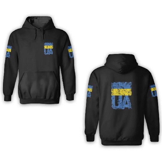 I stand with Ukraine. Support Ukraine. Stop War 3D Hoodies