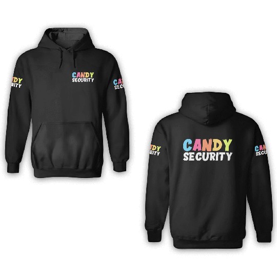 Candy Security Funny Halloween Costume For Parents 3D Hoodies