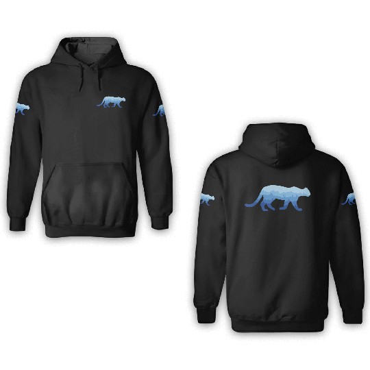 Mountain Lion and Mountain Biker 3D Hoodies