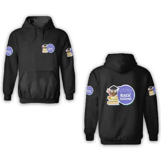 Back to School Sticker 3D Hoodies