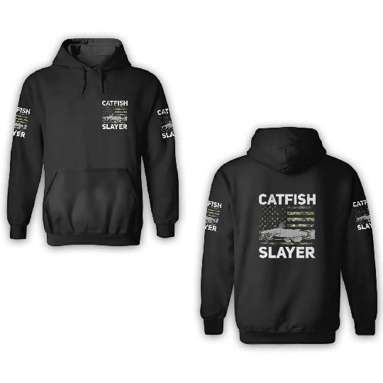 Catfish Slayer - Wels Catfish Hunter 3D Hoodies