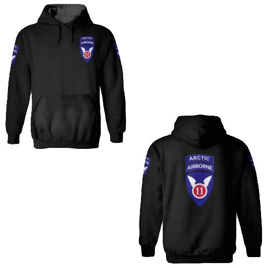 11th Airborne Division w Arctic Tab wo Txt X 300 3D Hoodies