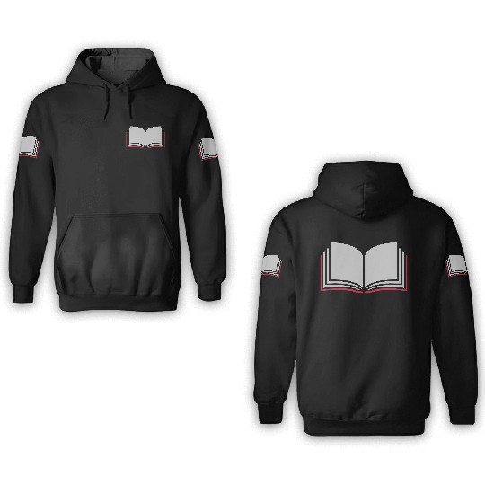 learning open book pages 3D Hoodies