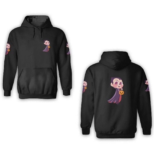 Halloween Trick or Treat with Cartoon Character 3D Hoodies