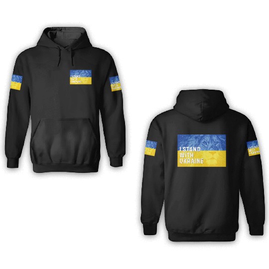 Ukraine Independence Day. I Stand with Ukraine 3D Hoodies