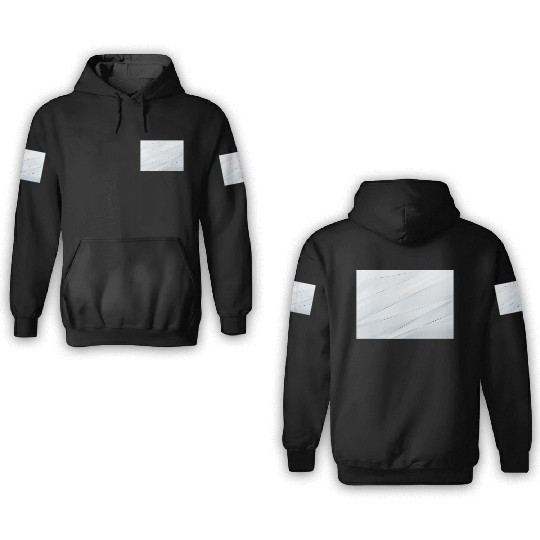 Luxury White Silver Stripes 3D Hoodies