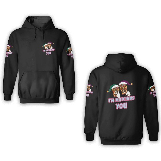 I'm Watching You Christmas In July Surfing Santa C 3D Hoodies