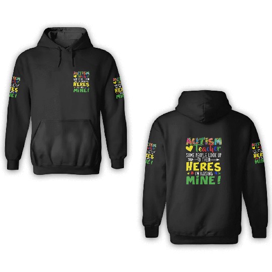 Autism Teacher Some People Look Up To Their Heroes 3D Hoodies
