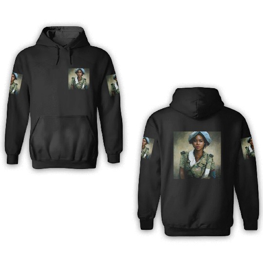 Beautiful US army combat medic painting 3D Hoodies