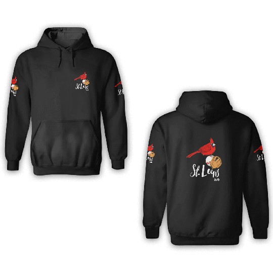 Saint Louis Red Cardinal 2019 Bird Player 3D Hoodies