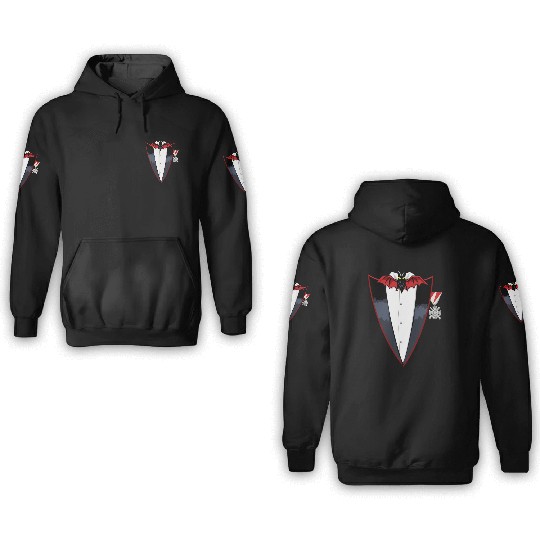 Realistic Dracula Tuxedo Instant Costume 3D Hoodies