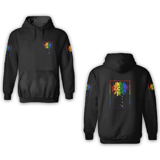 Sunflower Love Rainbow Tolerance LGBT 3D Hoodies