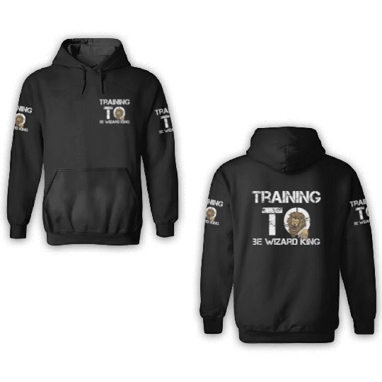Training to be wizard king, gym motivation, strong 3D Hoodies
