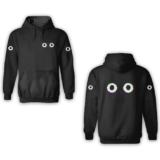 Glitch Ghost Face 3D Hoodies