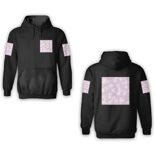 Violet Snowflakes Pattern 3D Hoodies