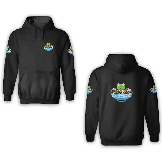 Ramen Cute Frog Japan Kawaii 3D Hoodies