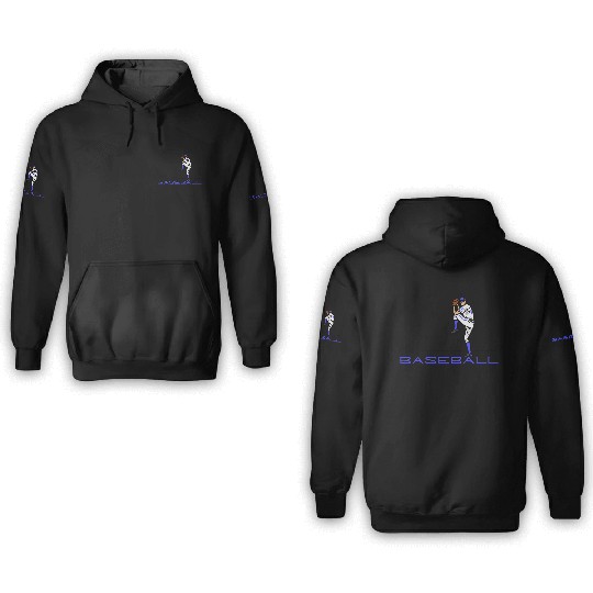 Just Baseball (Pitcher) 3D Hoodies
