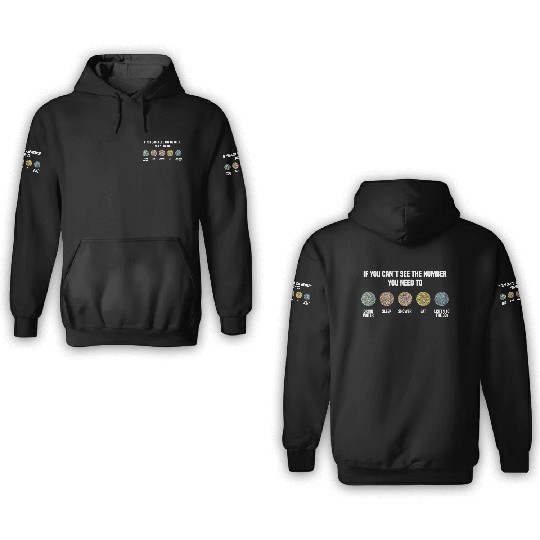 Ishihara Numbers - Listen To The 80s 3D Hoodies