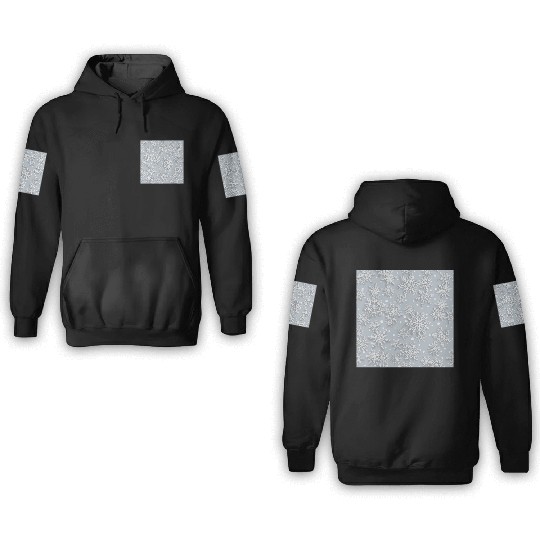 Grey Snowflakes Pattern 3D Hoodies