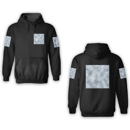 Grey White Snowflakes Pattern 3D Hoodies