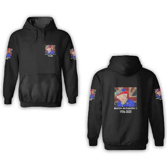 Queen Elizabeth II - rip Queen Elizabeth II - rest 3D Hoodies